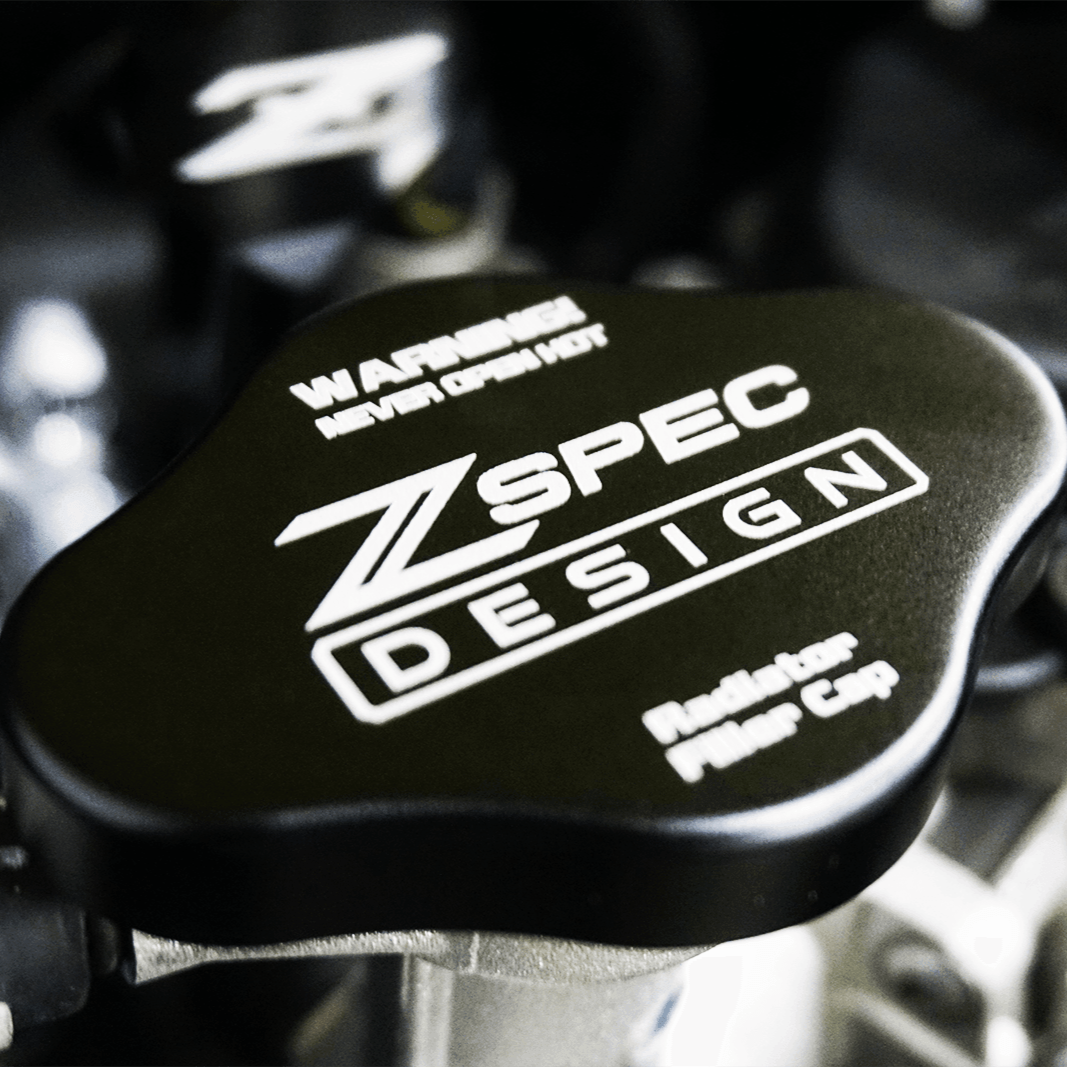 ZSPEC Fluid Reservoir Cap Covers Set for '23+ Nissan Z RZ34, Billet, 3 Caps - ZSPEC Design LLC - Hardware Fasteners - 400z, accessory, cap, nissan, nissan z, radiator cap cover, reservoir cap cover, RZ34 - zspecdesign.com