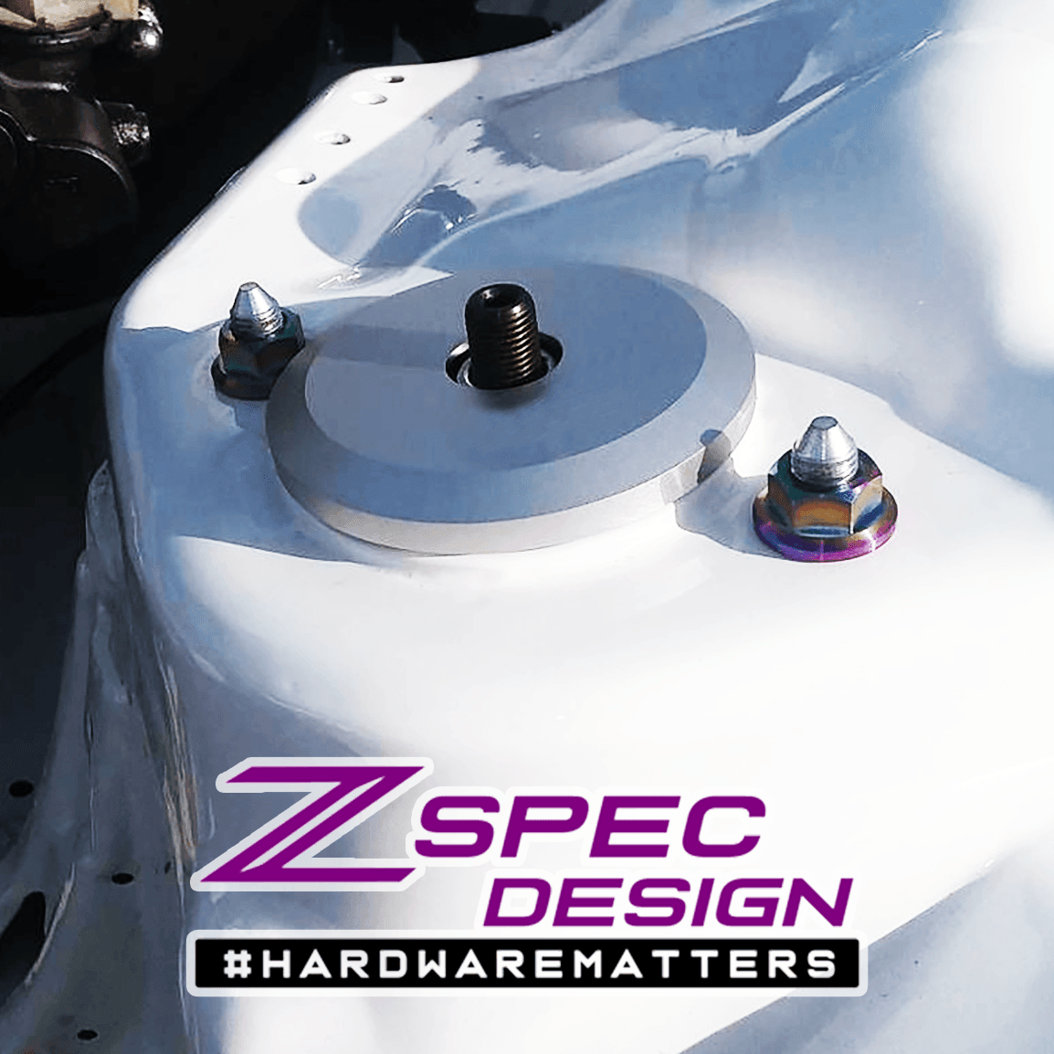 ZSPEC Shock Tower Flare Nuts for '90-96 Nissan Z32 300zx, Grade-5 Titanium - ZSPEC Design LLC - Hardware Fasteners - 300zx, nissan, shock tower, titanium, z32 - zspecdesign.com