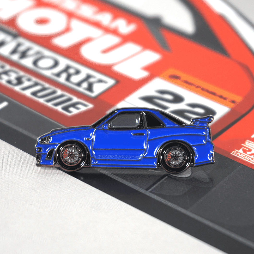 ZSPEC Nissan Skyline GT-R R34 Tribute Lapel / Hat Pin - ZSPEC Design LLC - Collectibles - accessory, gt-r, gtr, lapel, lifestyle, nissan, nissan pin, pin, R34, skyline - zspecdesign.com