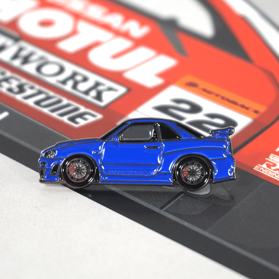 ZSPEC Nissan Skyline GT-R R34 Tribute Lapel / Hat Pin - ZSPEC Design LLC - Collectibles - accessory, gt-r, gtr, lapel, lifestyle, nissan, nissan pin, pin, R34, skyline - zspecdesign.com