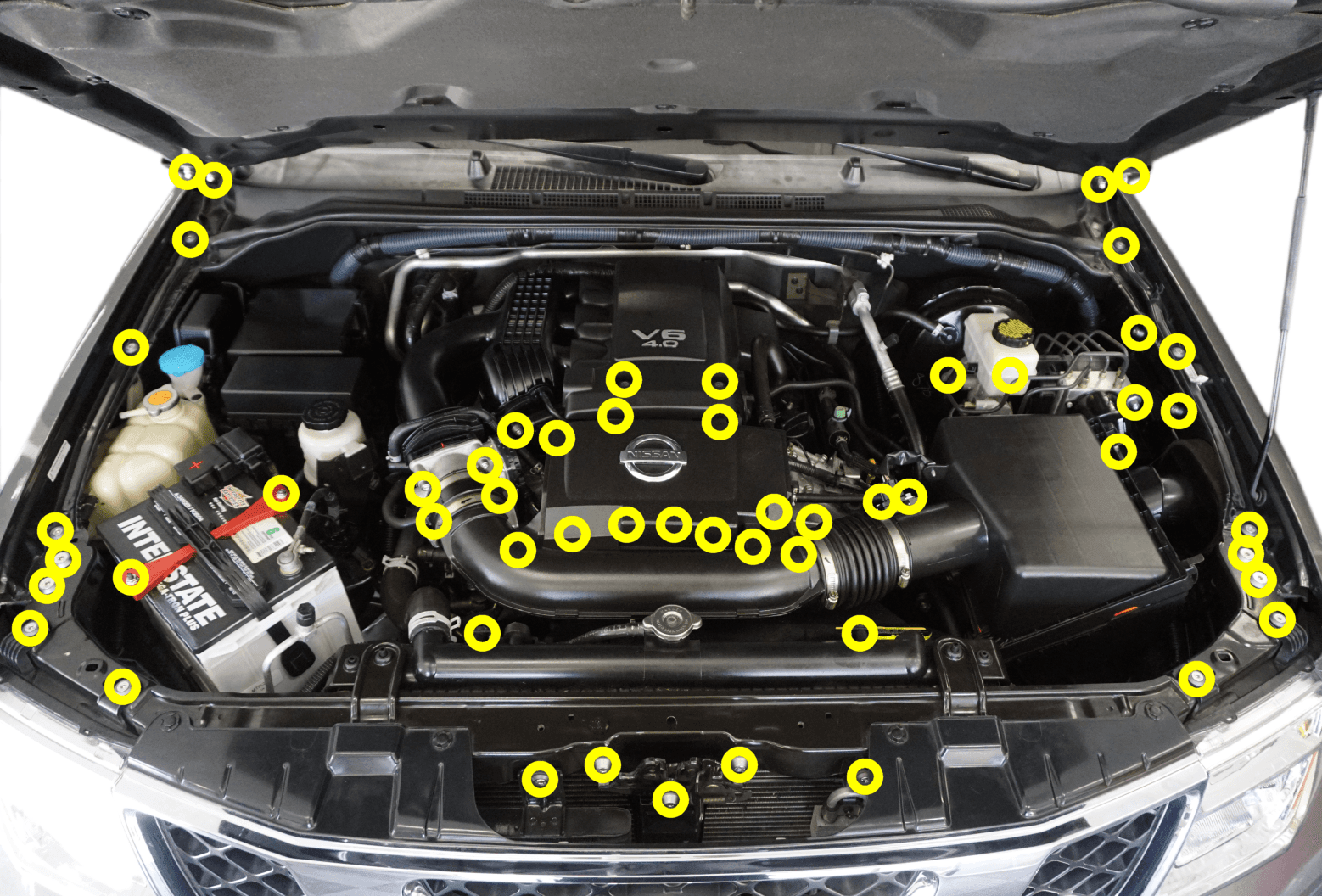 ZSPEC "Stage 3" Dress Up Bolts® Fastener Kit for 05-21 Nissan Frontier D40, Stainless & Billet - ZSPEC Design LLC - Hardware Fasteners - 2022, d40, Fastener Kit, frontier, nissan, stage 3, Washer Color - zspecdesign.com