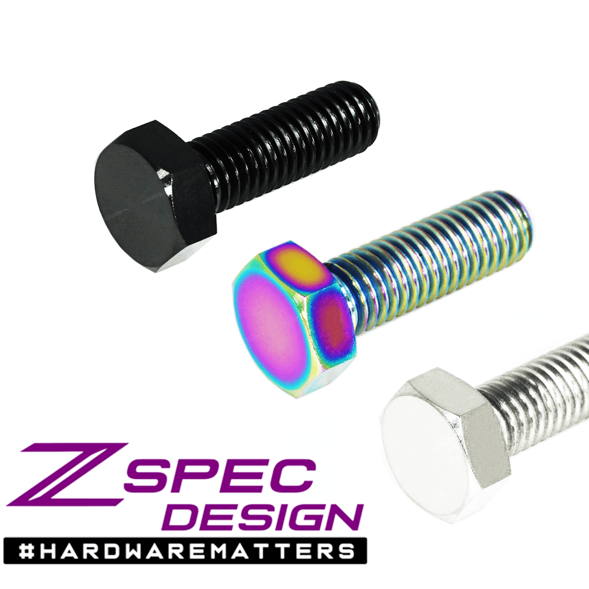 ZSPEC M8-1.25x25mm Hex-Bolt/Fastener, Titanium Grade-5, Per Each - ZSPEC Design LLC - Hardware Fasteners - Fastener Kit, hex, m8, per each, titanium - zspecdesign.com