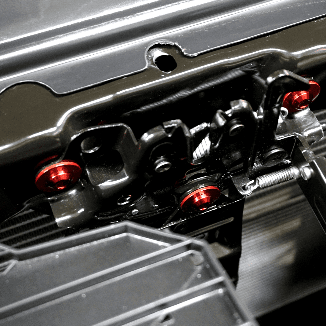 ZSPEC Hood Latch & Hinges Fasteners for '22+ Nissan Frontier D41, Titanium & Billet - ZSPEC Design LLC - Hardware Fasteners - 2022, Fastener Kit, frontier, nissan, pro-4x, Washer Color - zspecdesign.com