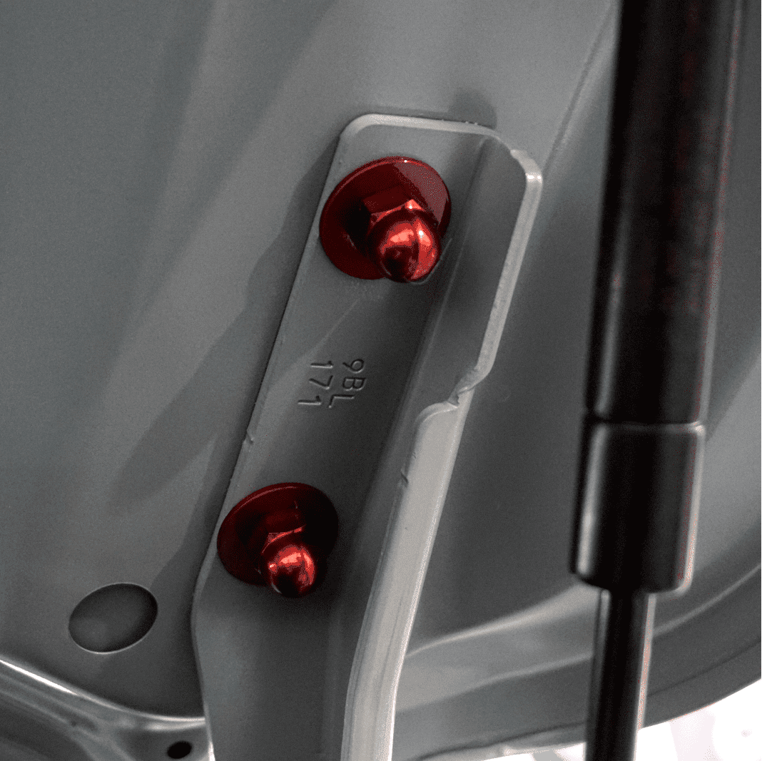 ZSPEC Hood Latch & Hinges Fasteners for '22+ Nissan Frontier D41, Titanium & Billet - ZSPEC Design LLC - Hardware Fasteners - 2022, Fastener Kit, frontier, nissan, pro-4x, Washer Color - zspecdesign.com