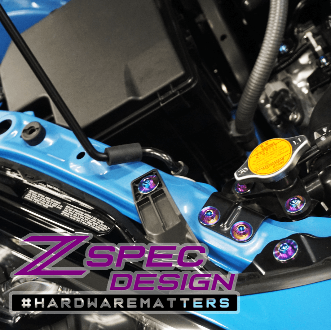 ZSPEC "Stage 3" Dress Up Bolts® Fastener Kit for '22+ Toyota GR86 & Subaru BRZ, Titanium - ZSPEC Design LLC - Hardware Fasteners - 86, brz, Fastener Kit, stage 3, subaru, toyota - zspecdesign.com
