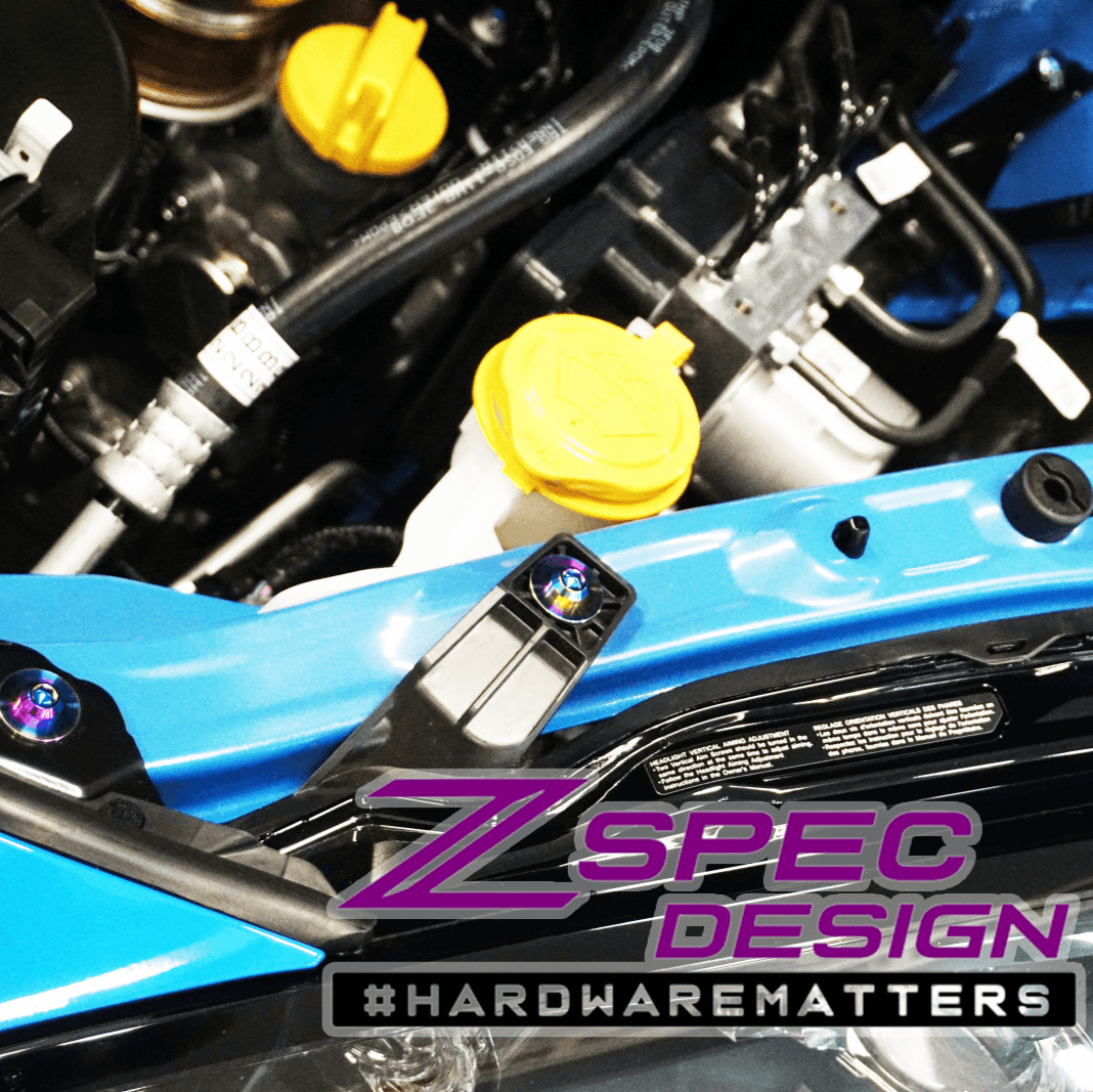 ZSPEC "Stage 3" Dress Up Bolts® Fastener Kit for '22+ Toyota GR86 & Subaru BRZ, Titanium - ZSPEC Design LLC - Hardware Fasteners - 86, brz, Fastener Kit, stage 3, subaru, toyota - zspecdesign.com