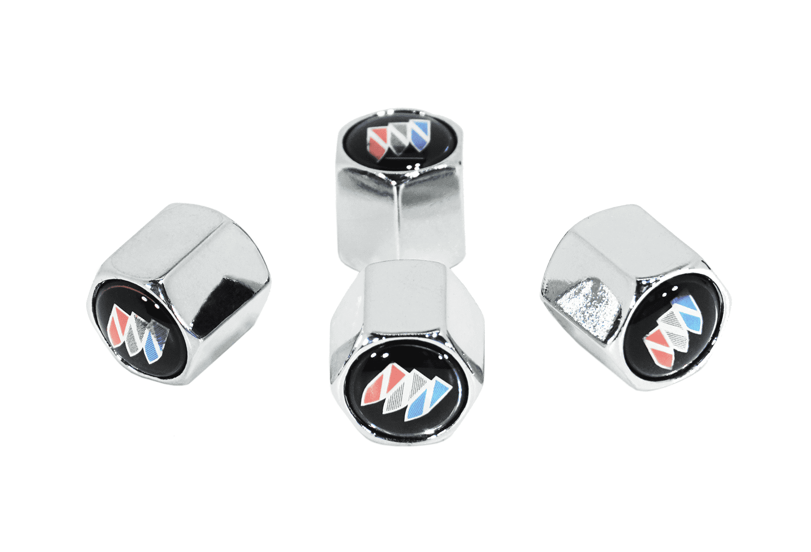 Chrome Valve Stem Tire Caps Style Buick