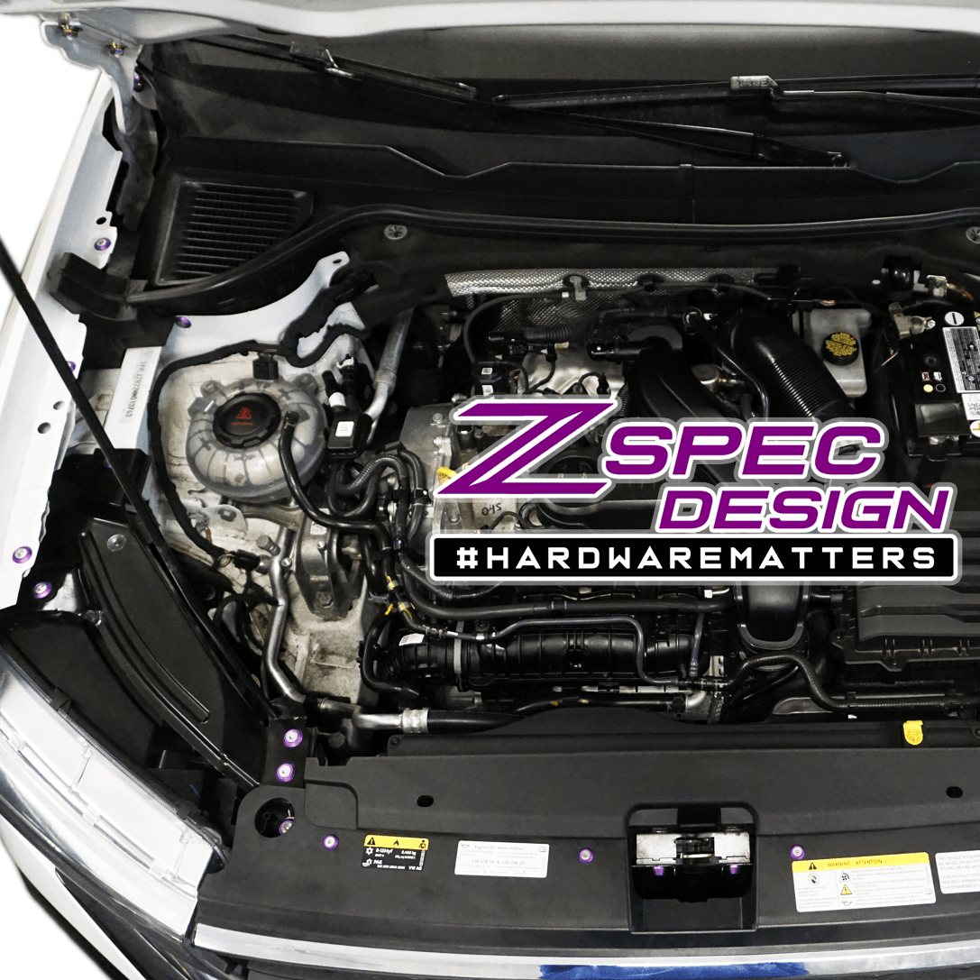 ZSPEC "Stage 1" Dress Up Bolts® Fastener Kit for '22+ VW Taos, Stainless & Billet - ZSPEC Design LLC - Hardware Fasteners - Fastener Kit, stage 1, taos, volkswagen, vw - zspecdesign.com