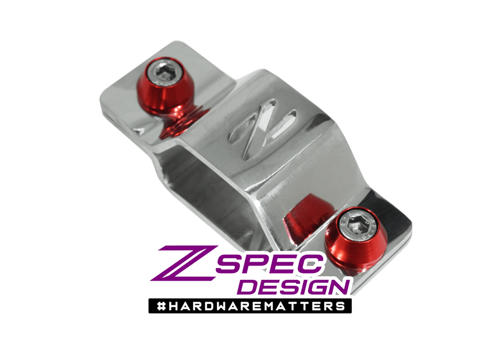 ZSPEC Battery Cable Bracket for '90-99 Nissan 300zx Z32, Polished Engine Bay Dress Up Accessory Performance Stainless Steel with Billet Aluminum Washers