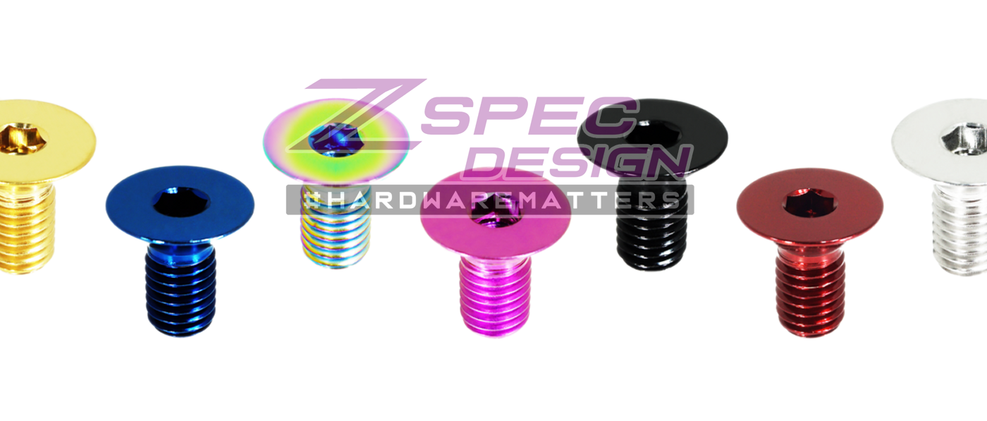 ZSPEC Dress Up Bolts® Hardware - Titanium Flat-Head Socket Cap Fasteners