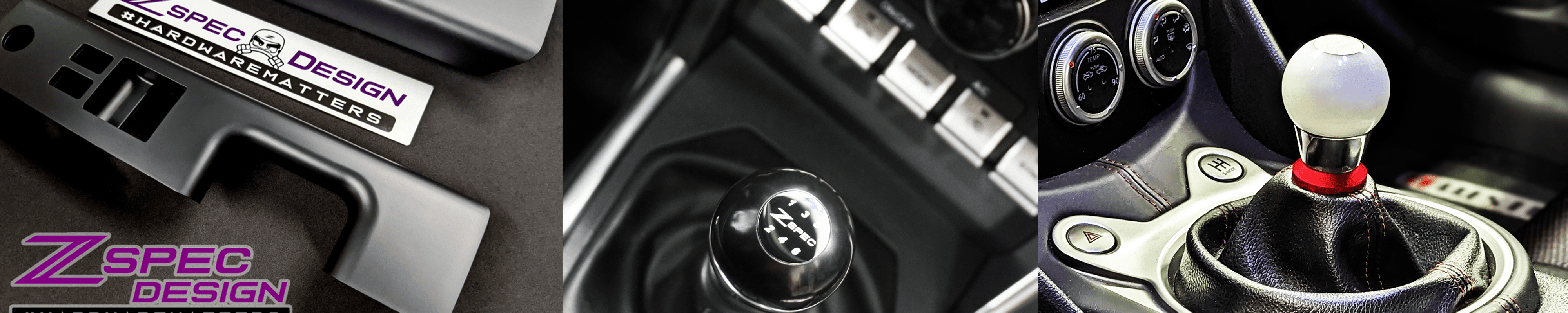 ZSPEC Design Interior Accessories  Shift Knobs, Shift Boot Finishers, Interior Screws, Air Fresheners, Keychains and more.  Produced by ZSPEC Design LLC
