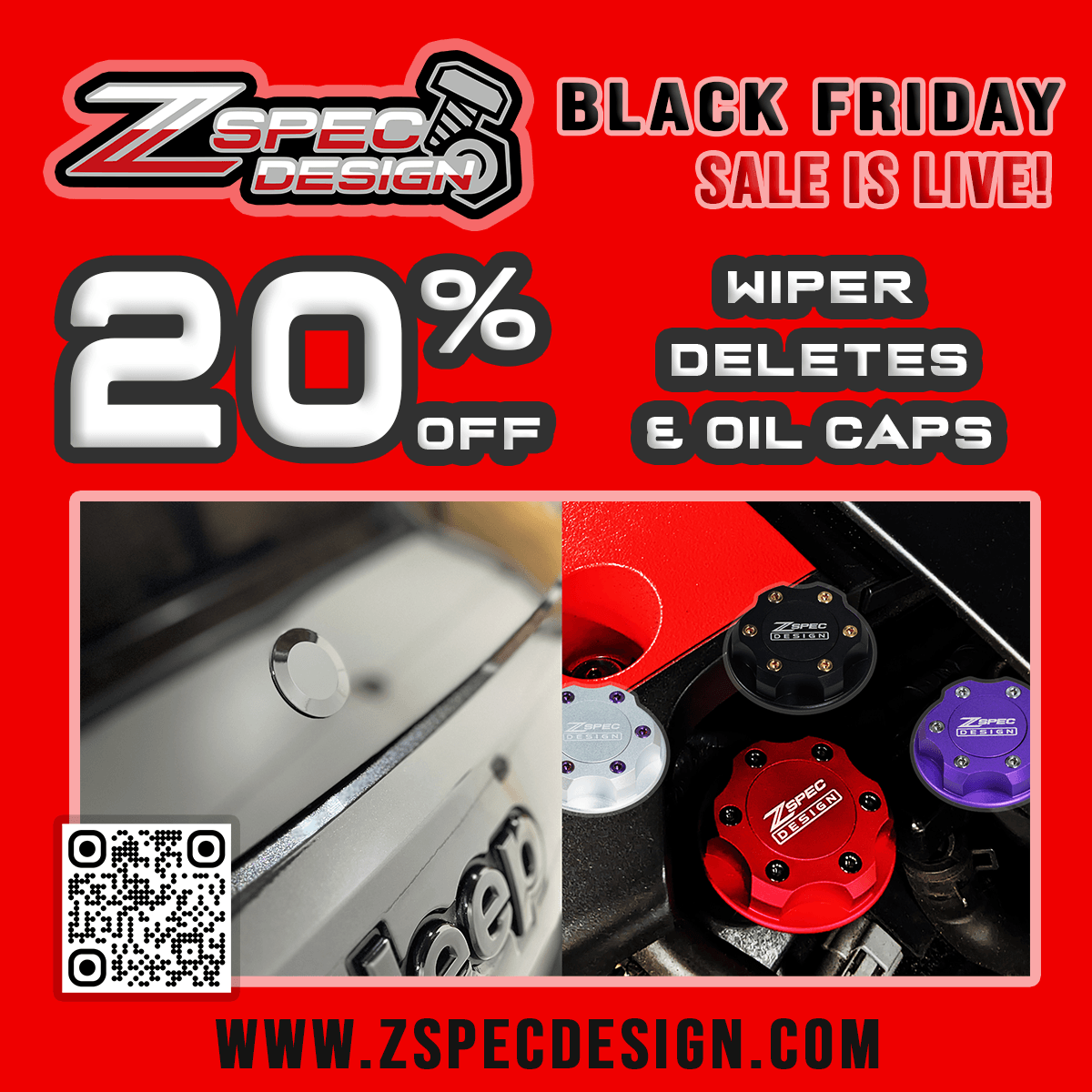 ZSPEC 20% Off Category Black Friday Wiper Deletes, Oil Caps