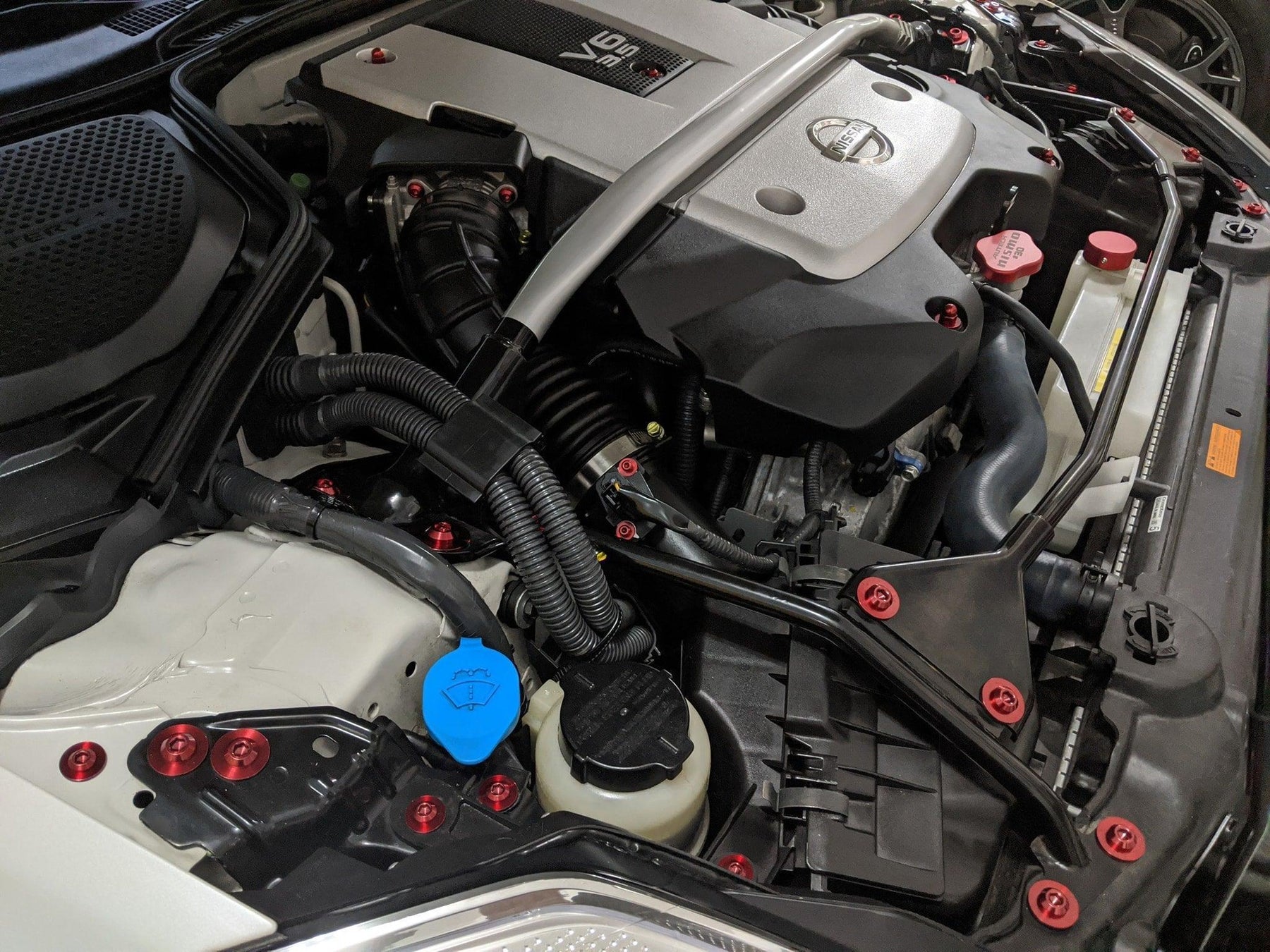 ZSPEC "Stage 3" Dress Up Bolts®/Fastener Kit for '09+ Nissan 350z DE & HR, Titanium  Upgrade Performance Engine Bay Dress Up Bolts Titanium VQ VH VQ35HR 3.7L Fairlady Z Auto Vehicle Car Show Accessory
