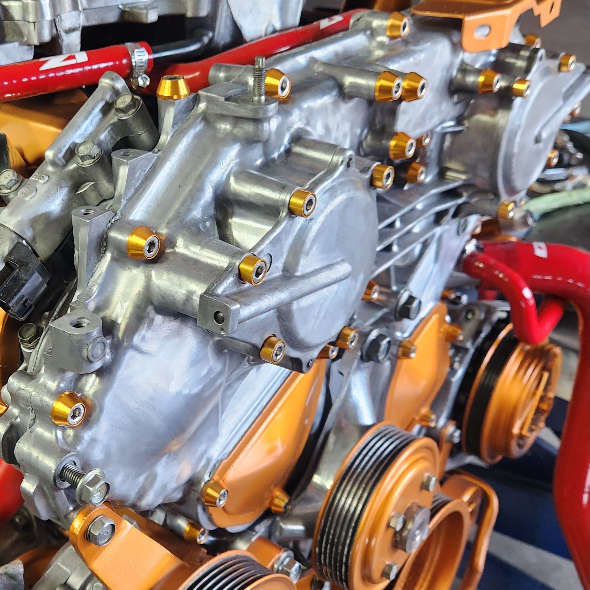 ZSPEC VQ35DE Front-Engine Covers Fastener Kit, CAM/Water Pump/Tensioner, Stainless & Billet - ZSPEC Design LLC - Hardware Fasteners - 350z, Fastener Kit, g35, nissan, vq35, z33 - zspecdesign.com