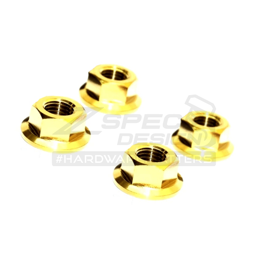 ZSPEC SR20 & KA24 Dress Up Bolts® Water Pump Pulley Kit Nuts, Grade-5 Titanium - ZSPEC Design LLC - Hardware Fasteners - 240sx, Fastener Kit, ka24, nissan, s14, sr20, sr20det - zspecdesign.com