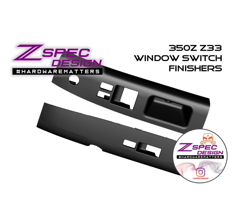 ZSPEC 350z Z33 Interior Door Window Switch Finisher Set for LHD '03-05, Black - ZSPEC Design LLC - Hardware - 350z, 350z Window Switch Finishers, door, finisher, handle, nissan, window - zspecdesign.com