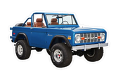 Ford Bronco Early-Model Vinyl Decal / Sticker, Blue