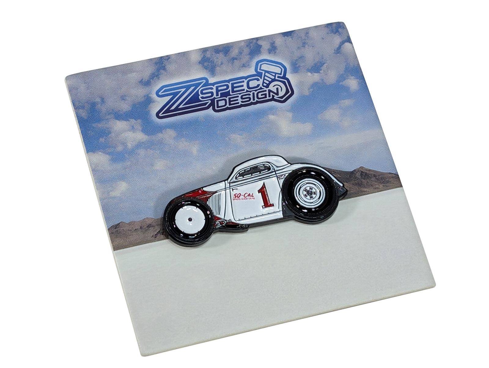 ZSPEC Collector Lapel / Hat Pin - SoCal Salt-Flats Hot-Rod Racer - ZSPEC Design LLC - Pin - accessory, lapel, lifestyle, pin, saltflats, socal - zspecdesign.com