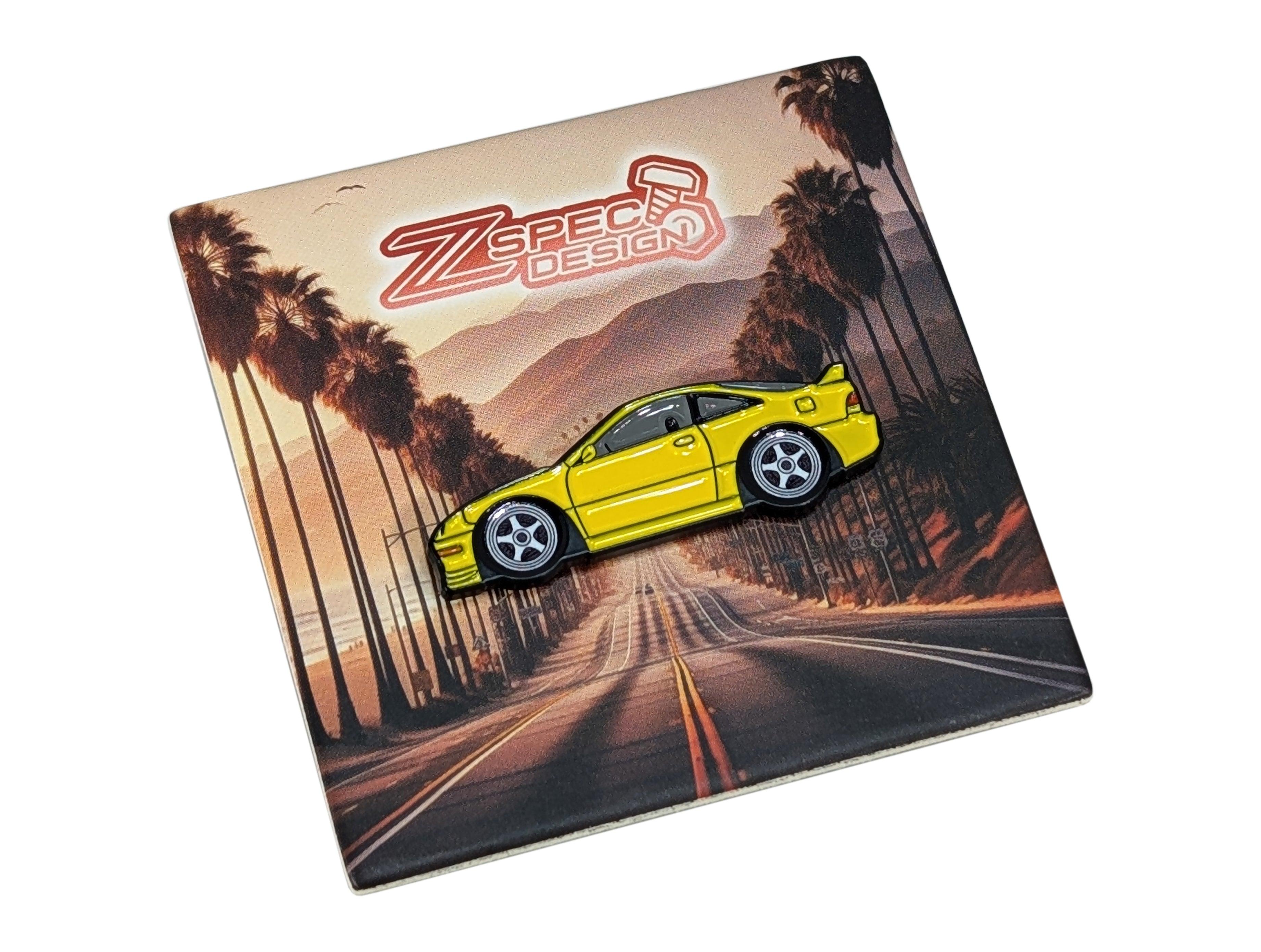 ZSPEC Collector Lapel / Hat Pin - Yellow Integra JDM Cruiser - ZSPEC Design LLC - Pin - accessory, lapel, lifestyle, pin, saltflats, socal - zspecdesign.com