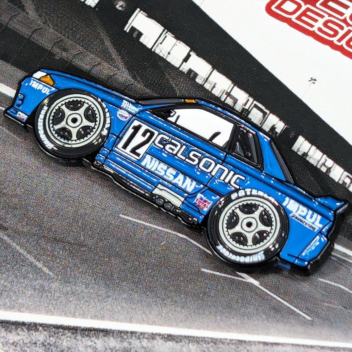 ZSPEC Collector Lapel / Hat Pin - R32 GT-R Calsonic Race Car Homage - ZSPEC Design LLC - Pin - accessory, lapel, lifestyle, pin - zspecdesign.com