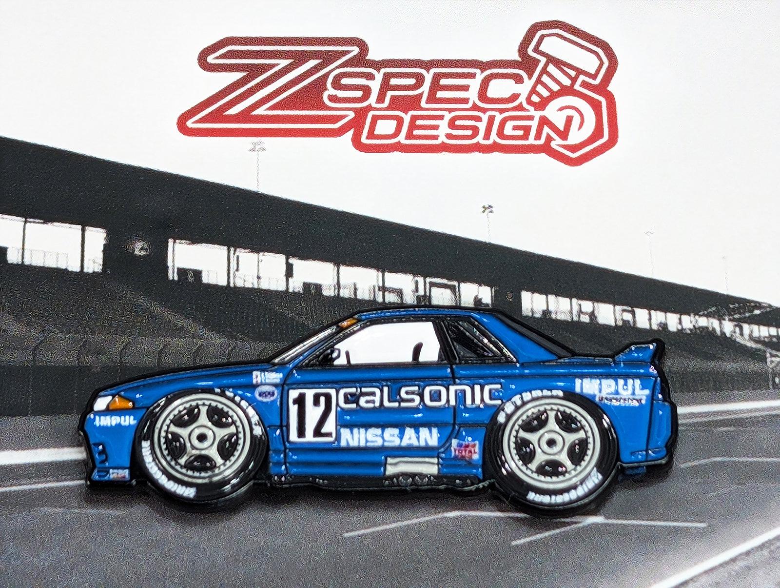 ZSPEC Collector Lapel / Hat Pin - R32 GT-R Calsonic Race Car Homage - ZSPEC Design LLC - Pin - accessory, lapel, lifestyle, pin - zspecdesign.com