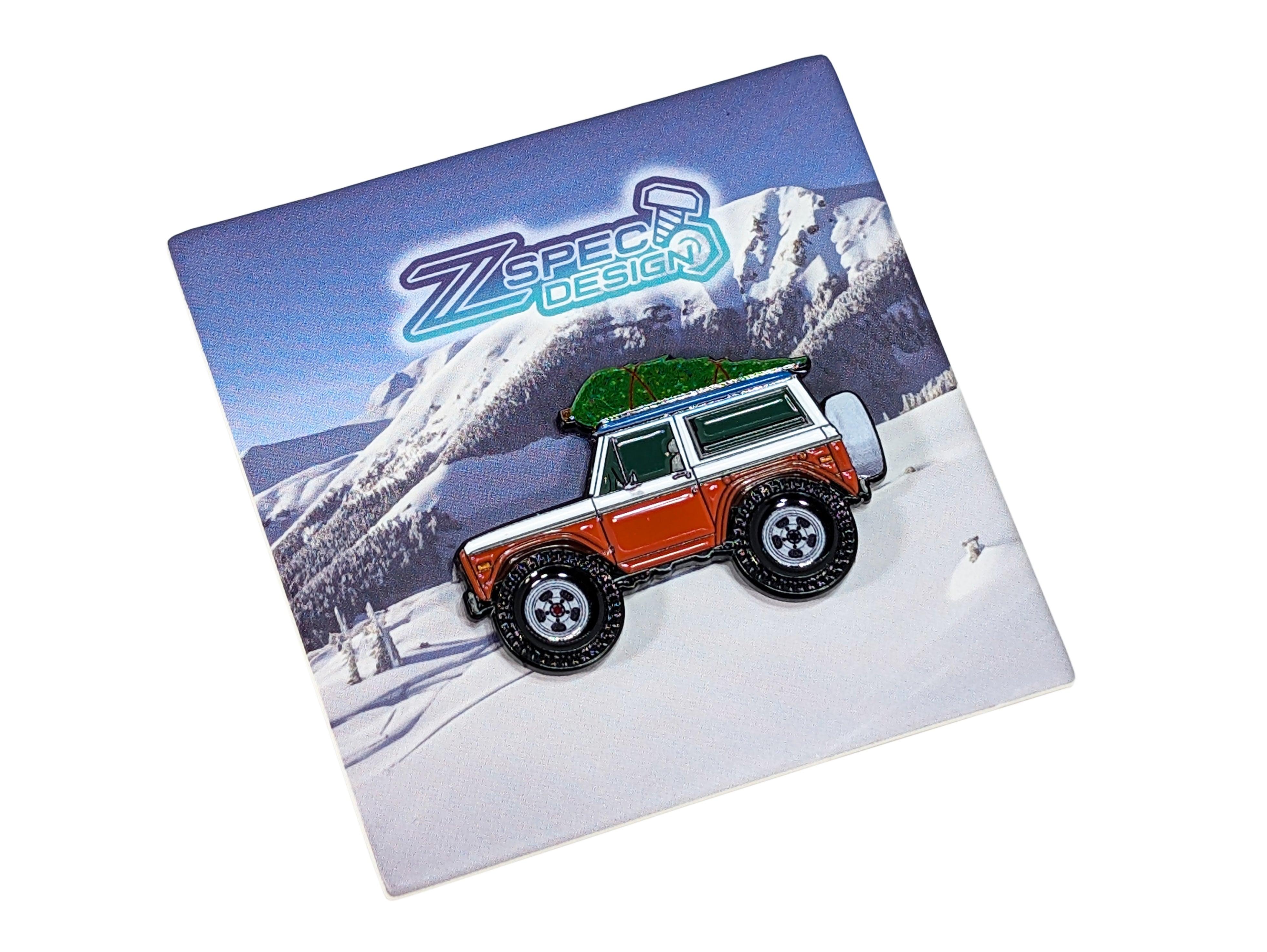 ZSPEC Collector Lapel / Hat Pin - Bronco 4WD Holiday Edition - ZSPEC Design LLC - Pin - accessory, lapel, lifestyle, pin - zspecdesign.com