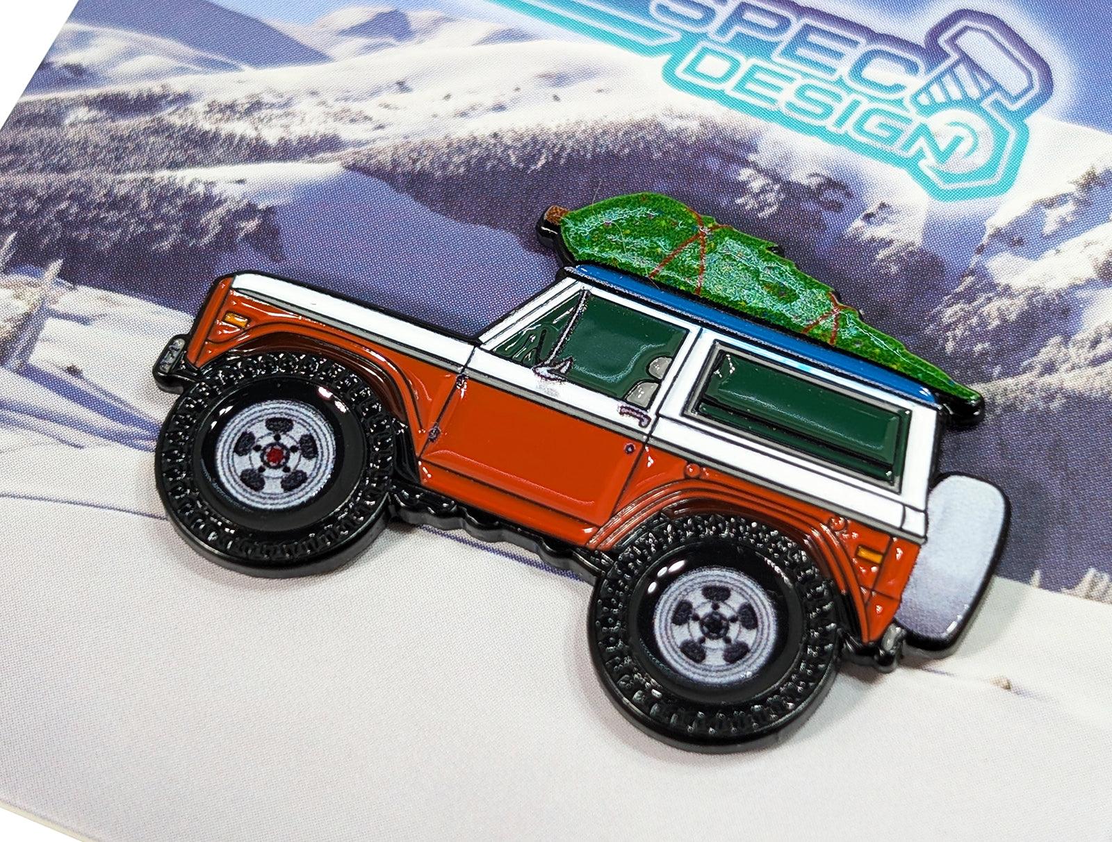 ZSPEC Collector Lapel / Hat Pin - Bronco 4WD Holiday Edition - ZSPEC Design LLC - Pin - accessory, lapel, lifestyle, pin - zspecdesign.com