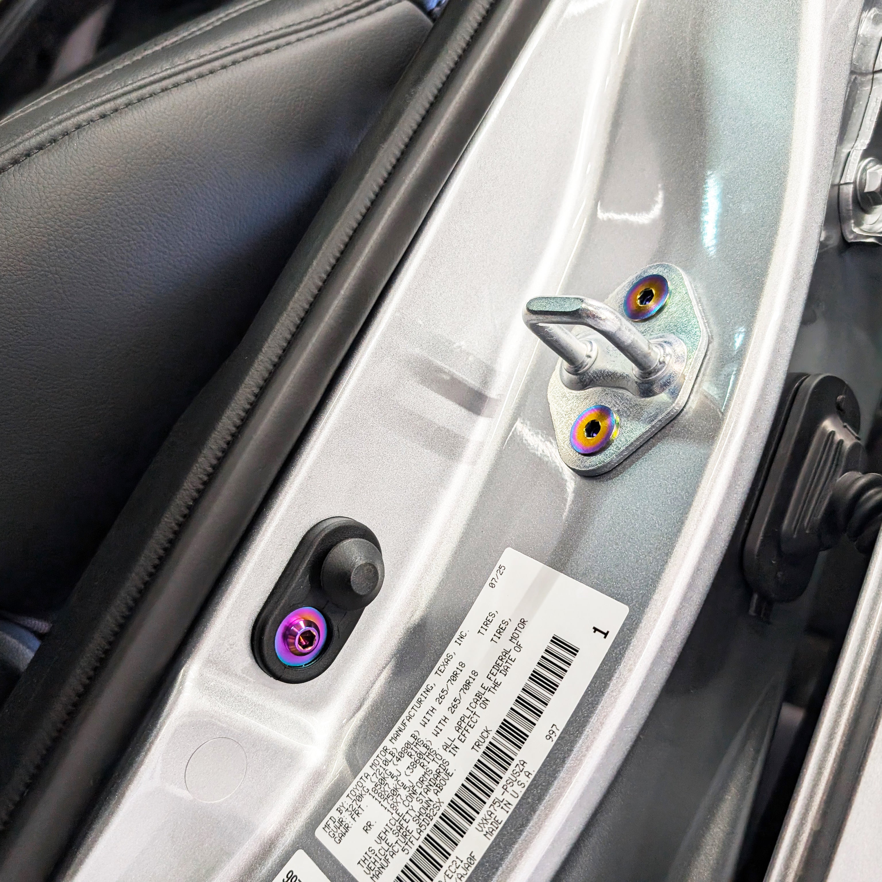 ZSPEC Door-Jams Fastener Kit for the '22+ Tundra XK70, Grade-5 Titanium

Specifications:
Grade-5 Titanium
Bagged & Labeled
Lightweight, Visual Upgrade