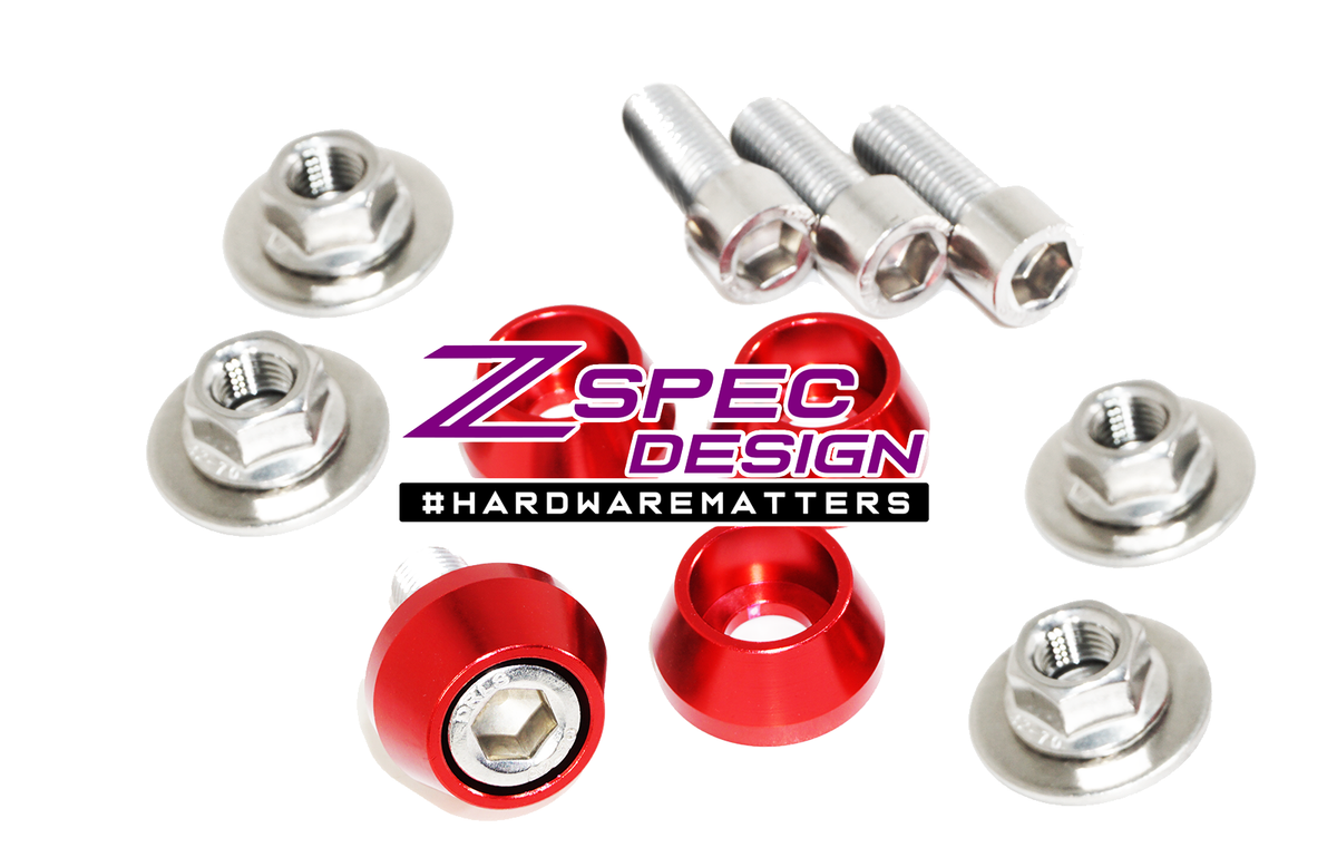 ZSPEC Dress Up Bolts® Seat Fastener Kit for '90-99 Nissan 300zx Z32, Stainless & Billet - ZSPEC Design LLC - Hardware Fasteners - 300zx, Dress Up, Fastener Kit, interior, Interior Fastener Kits, nissan, Seat, stainless, z32 - zspecdesign.com