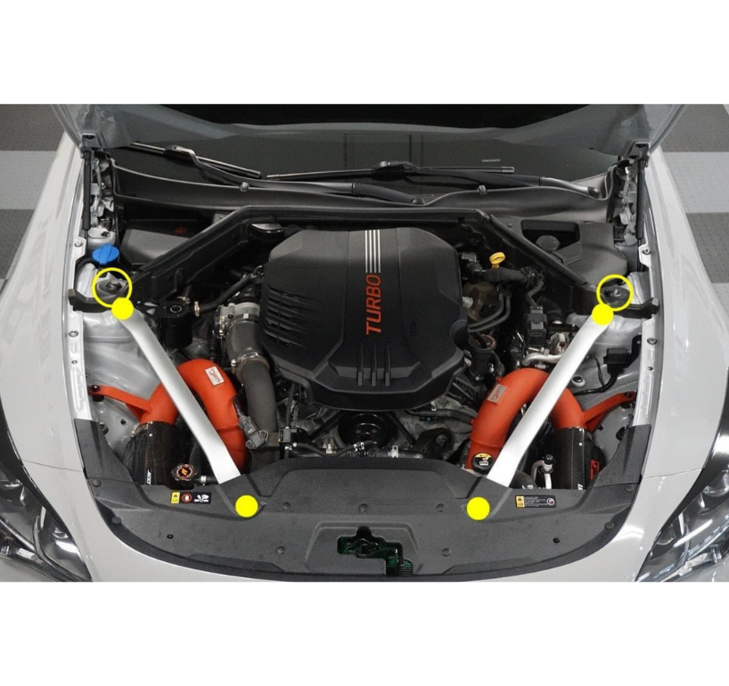 ZSPEC Struts & Struts Tower Brace Fastener Kit for '18+ Stinger GT K8, Stainless & Billet - ZSPEC Design LLC - Hardware Fasteners - Fastener Kit, kia, stinger - zspecdesign.com