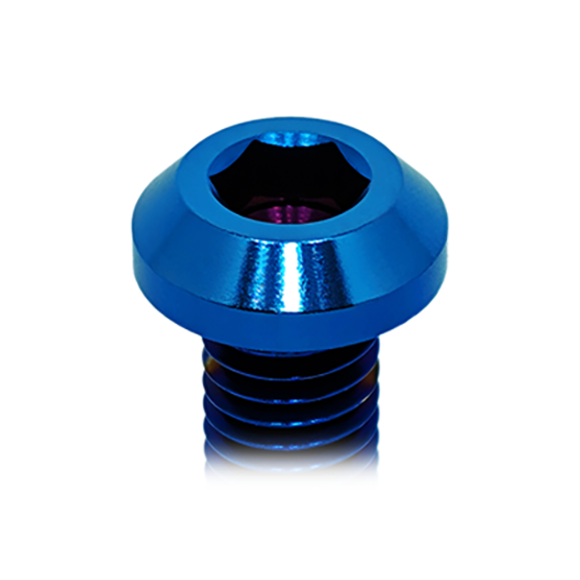 ZSPEC M6-1.0x8mm Dress-Up Bolt® Fastener, Angled Head, Titanium Grade-5, Per Each - ZSPEC Design LLC