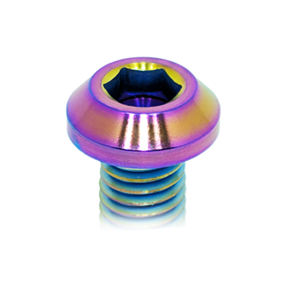 ZSPEC M6-1.0x8mm Dress-Up Bolt® Fastener, Angled Head, Titanium Grade-5, Per Each - ZSPEC Design LLC