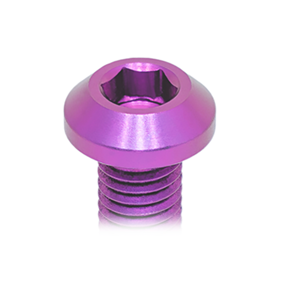 ZSPEC M6-1.0x8mm Dress-Up Bolt® Fastener, Angled Head, Titanium Grade-5, Per Each - ZSPEC Design LLC