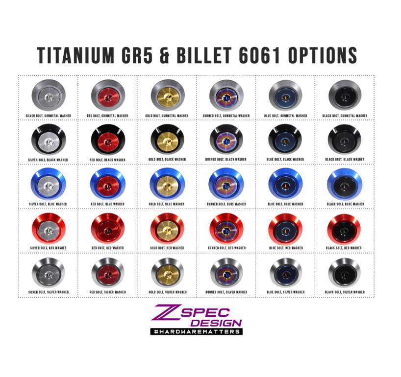 ZSPEC Fenders Fastener Kit for '18+ Stinger GT, Titanium & Billet Hardware - ZSPEC Design LLC - Hardware Fasteners - Fastener Kit, gt, stinger, titanium - zspecdesign.com