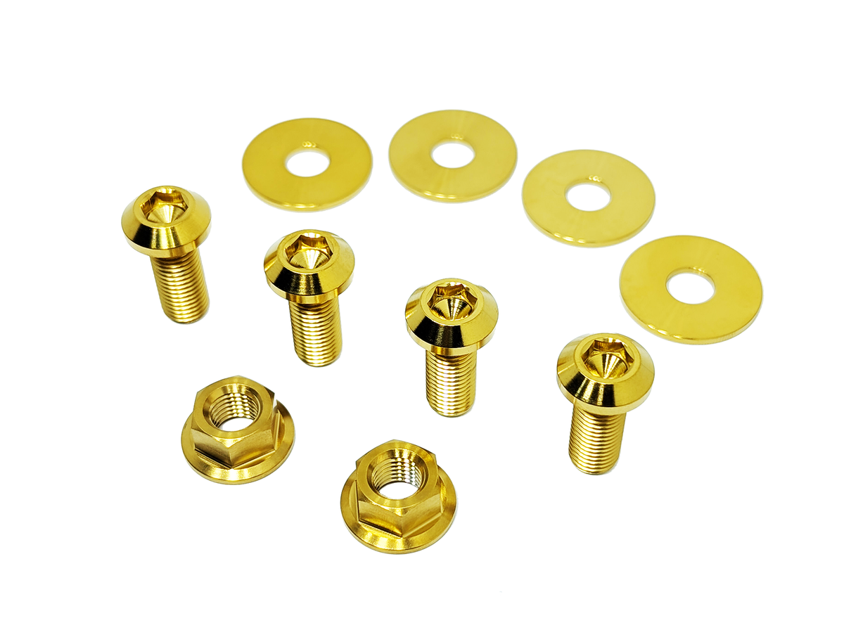 ZSPEC Titanium Strut Brace Fasteners for Nissan 370z, M10-1.25 Hardware GR5 Grade-5 Dress Up Bolts Fasteners Washers 