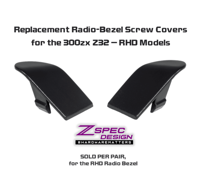 ZSPEC RHD Radio Bezel Top Screw Covers for '90-96 Nissan 300zx Z32 ZSPEC RHD Radio Bezel Top Screw Covers for '90-96 Nissan 300zx Z32