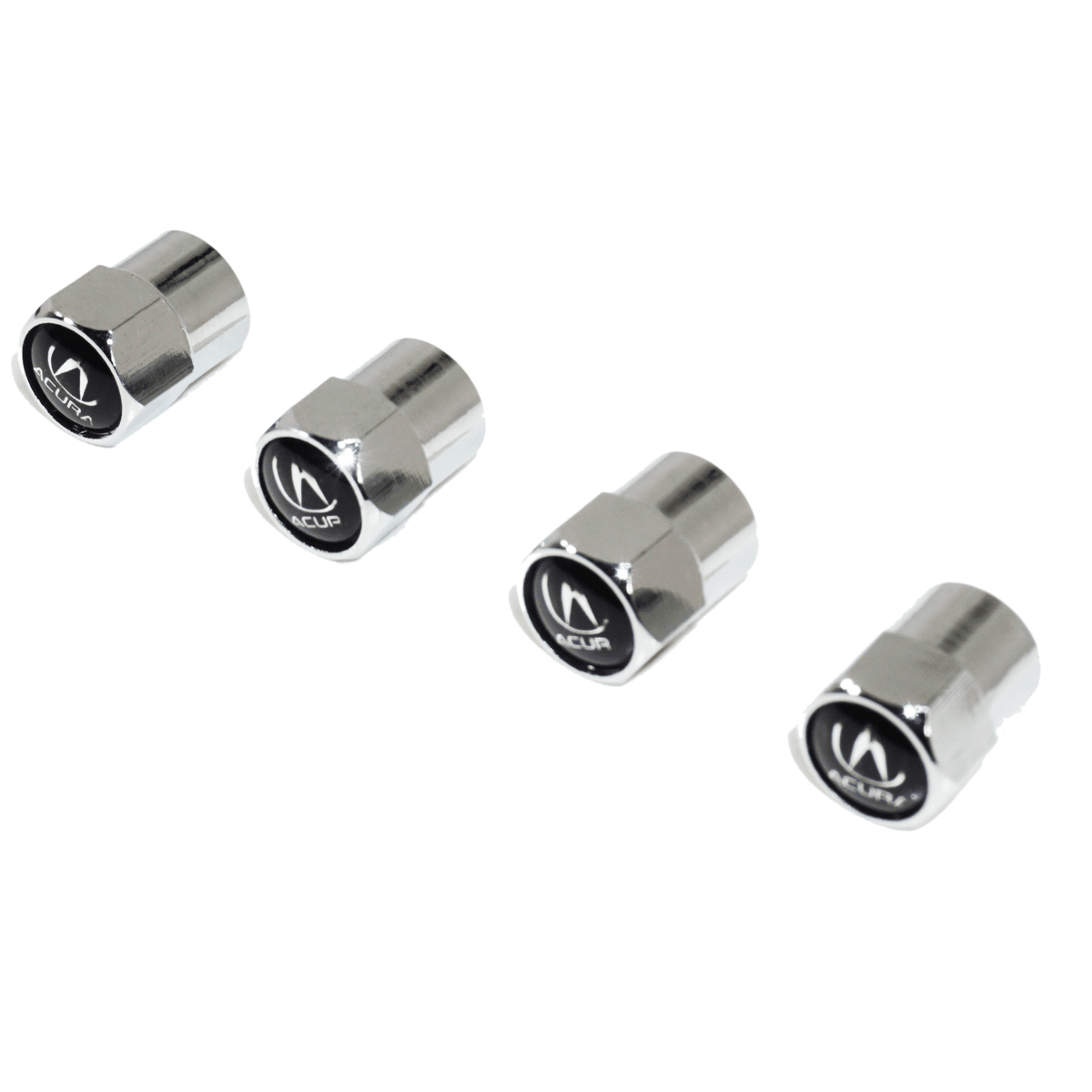 Chrome Valve Stem Tire Caps, Style: Acura