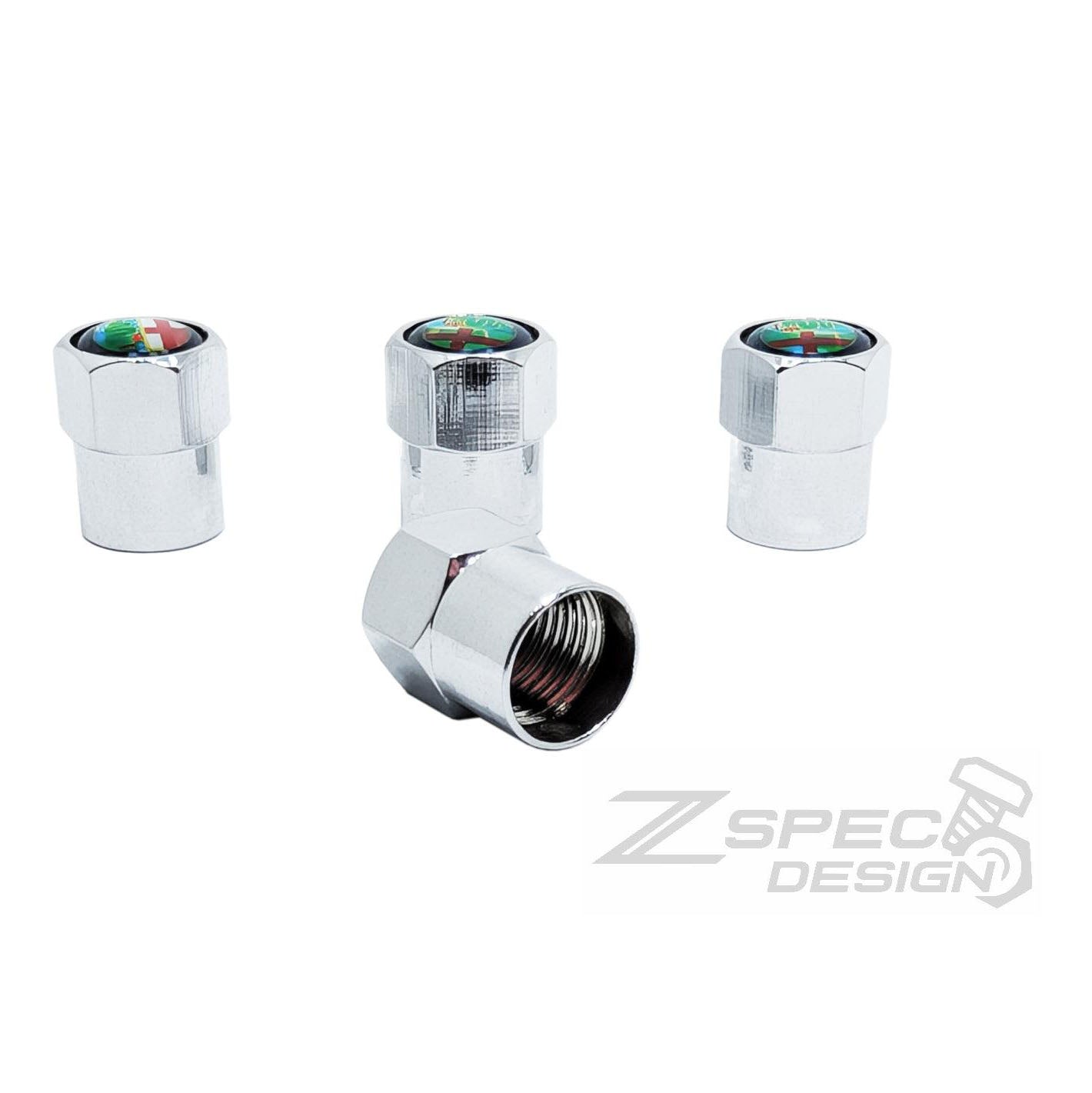 Chrome Valve Stem Tire Caps, Style: Alfa Romeo Style

Keywords Tires Wheels Rims Upgrade Dress Up Hardware Car Show Ready Engine Bay Fenders Headlights Brackets