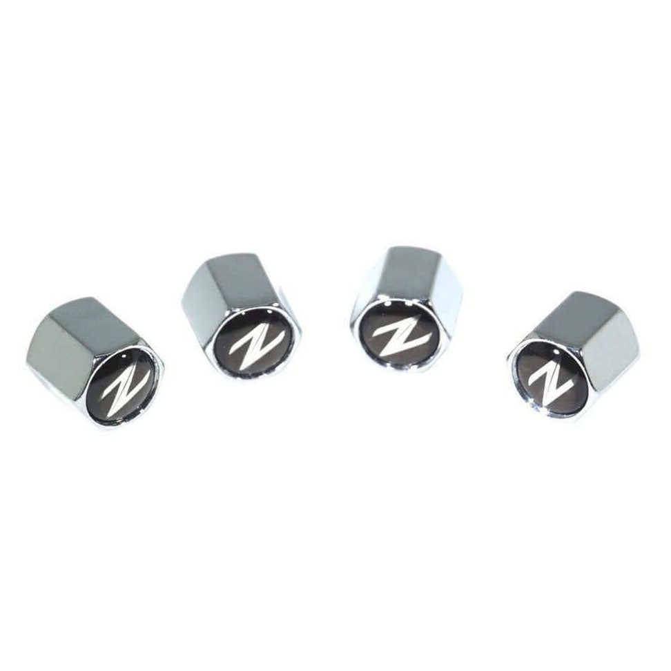Chrome Valve Stem Tire Caps, Style: Nissan 370z Z34 - ZSPEC Design LLC - Hardware Fasteners - 370z, cap, nissan, tire, z34 - zspecdesign.com