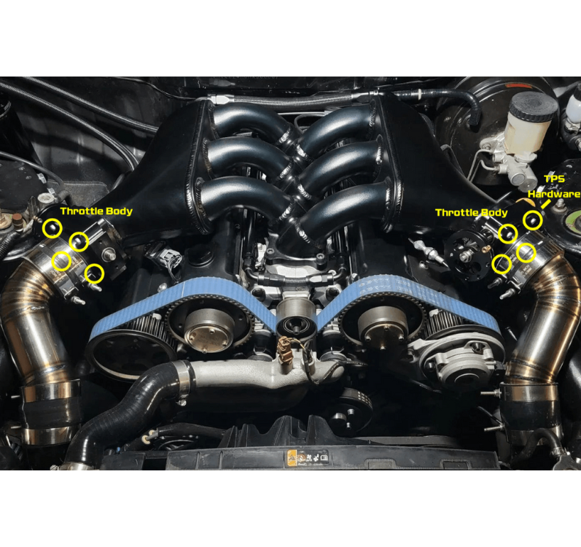 ZSPEC Throttle Bodies & TPS Sensor Fastener Kit for Merlin Machining Z32 300zx Plenum, Stainless & Billet - ZSPEC Design LLC - Hardware Fasteners - 300zx, machining, merlin, nissan, throttle, Washer Color, z32 - zspecdesign.com