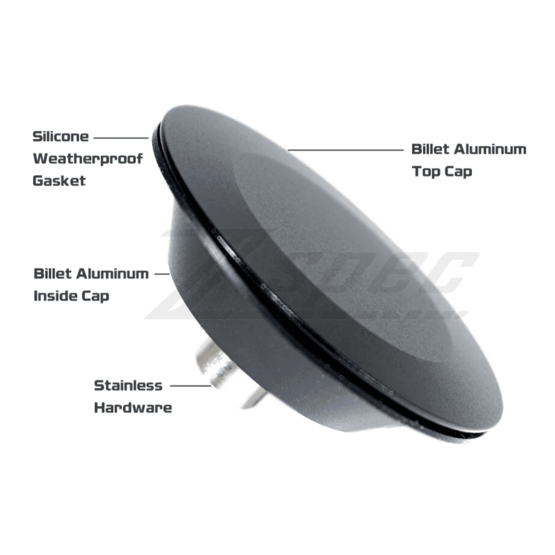 ZSPEC Rear Wiper Delete/Hole-Cap, 44mm Billet Weatherproof, BLACK ZSPEC Rear Wiper Delete/Hole-Cap, 44mm Billet Weatherproof, BLACK