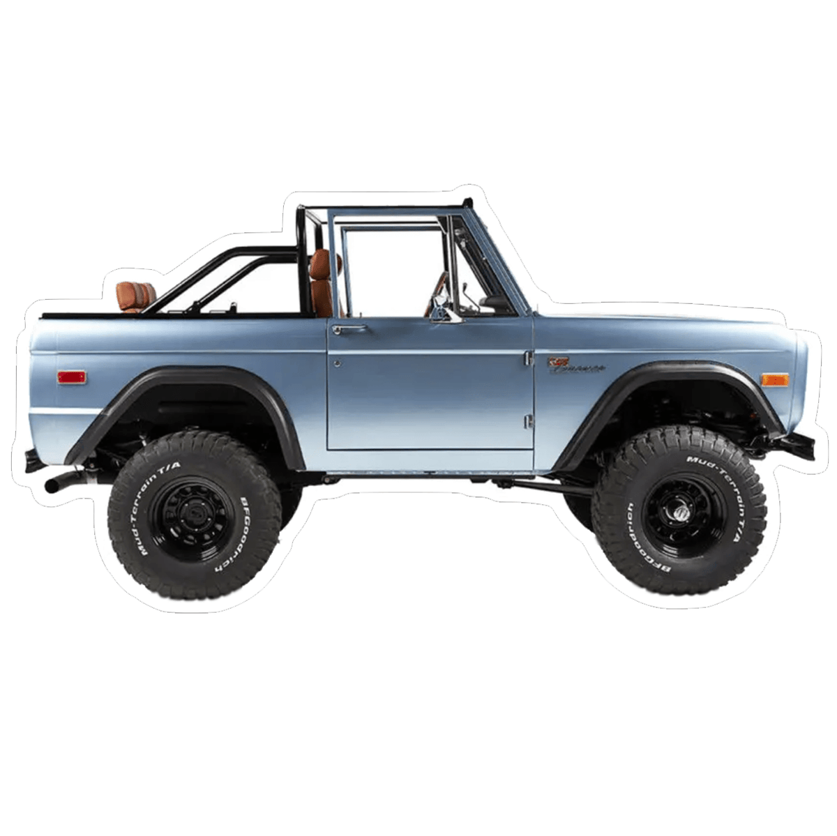 Ford Bronco Early-Model Vinyl Decal / Sticker, Blue | ZSPEC Design LLC