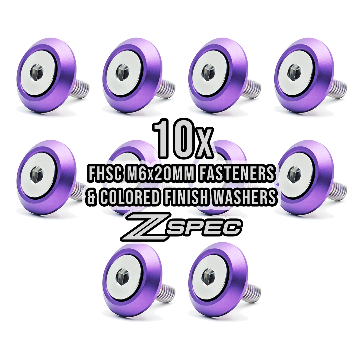 ZSPEC Dress Up Bolts® Metric Fender Fastener Kit M6-1.0x20mm Fasteners ZSPEC Dress Up Bolts® Metric Fender Fastener Kit M6-1.0x20mm Fasteners