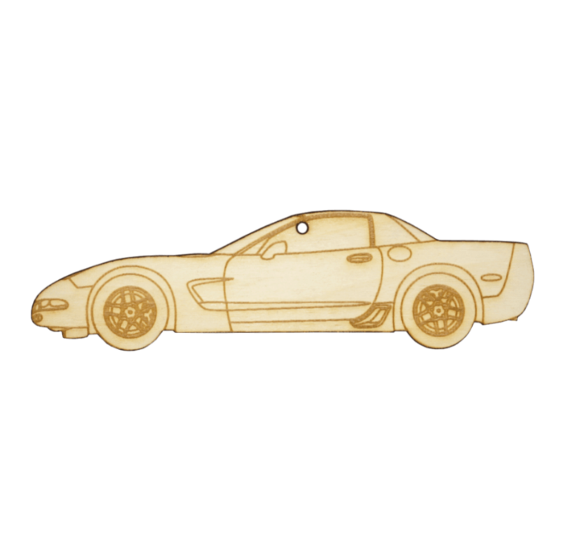 ZSPEC Laser-Engraved Wood Ornament, Style: Corvette Z06, Birch - ZSPEC Design LLC - Holiday Ornaments - Corvette, holiday, nismo, Chevrolet, ornament, Z06 - zspecdesign.com