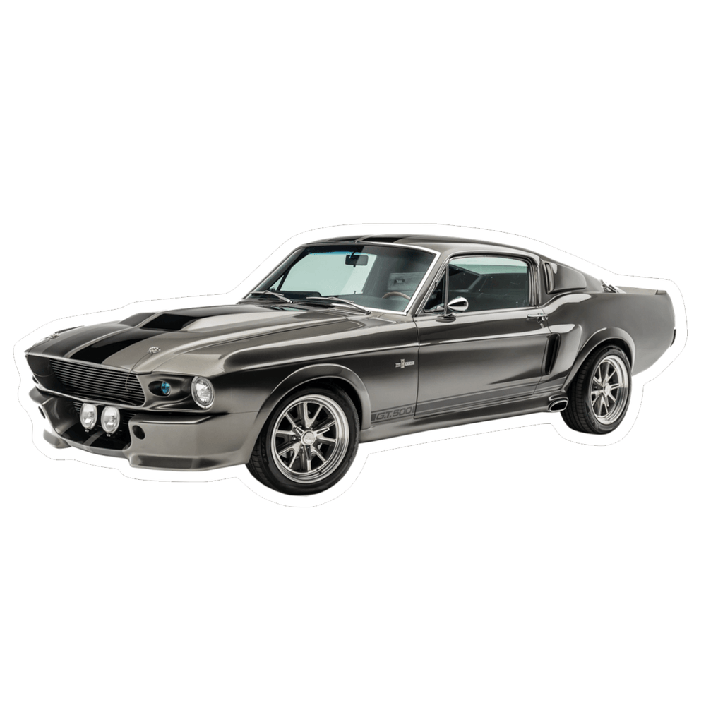 Ford Mustang GT500 Eleanor Vinyl Decal / Sticker, Silver-Grey