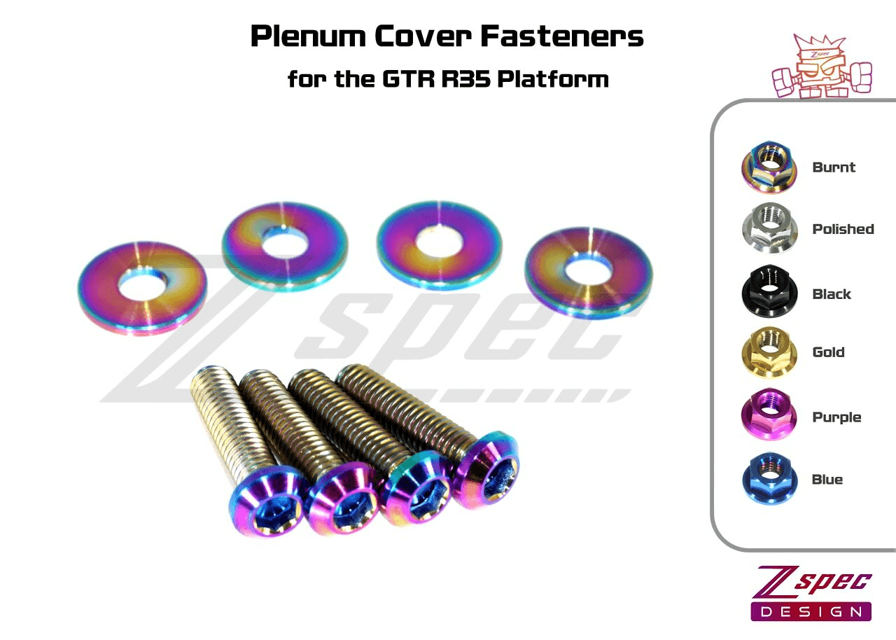 ZSPEC "Stage 3" Dress Up Bolts® Fastener Kit for '09-23 Nissan GTR (R35), Titanium - ZSPEC Design LLC - Hardware Fasteners - Fastener Kit, gt-r, gtr, nissan, r35, skyline, stage 3, titanium - zspecdesign.com