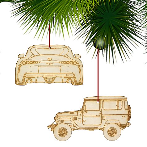 Holiday Ornaments - Z, Supra, BMW, Truck, Cars - ZSPEC Design LLC