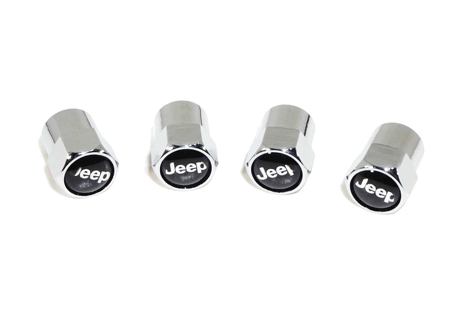 Chrome Valve Stem Tire Caps, Style: Jeep - ZSPEC Design LLC - Hardware Fasteners - cap, Cherokee, compass, jeep, patriot, tire, Wrangler - zspecdesign.com