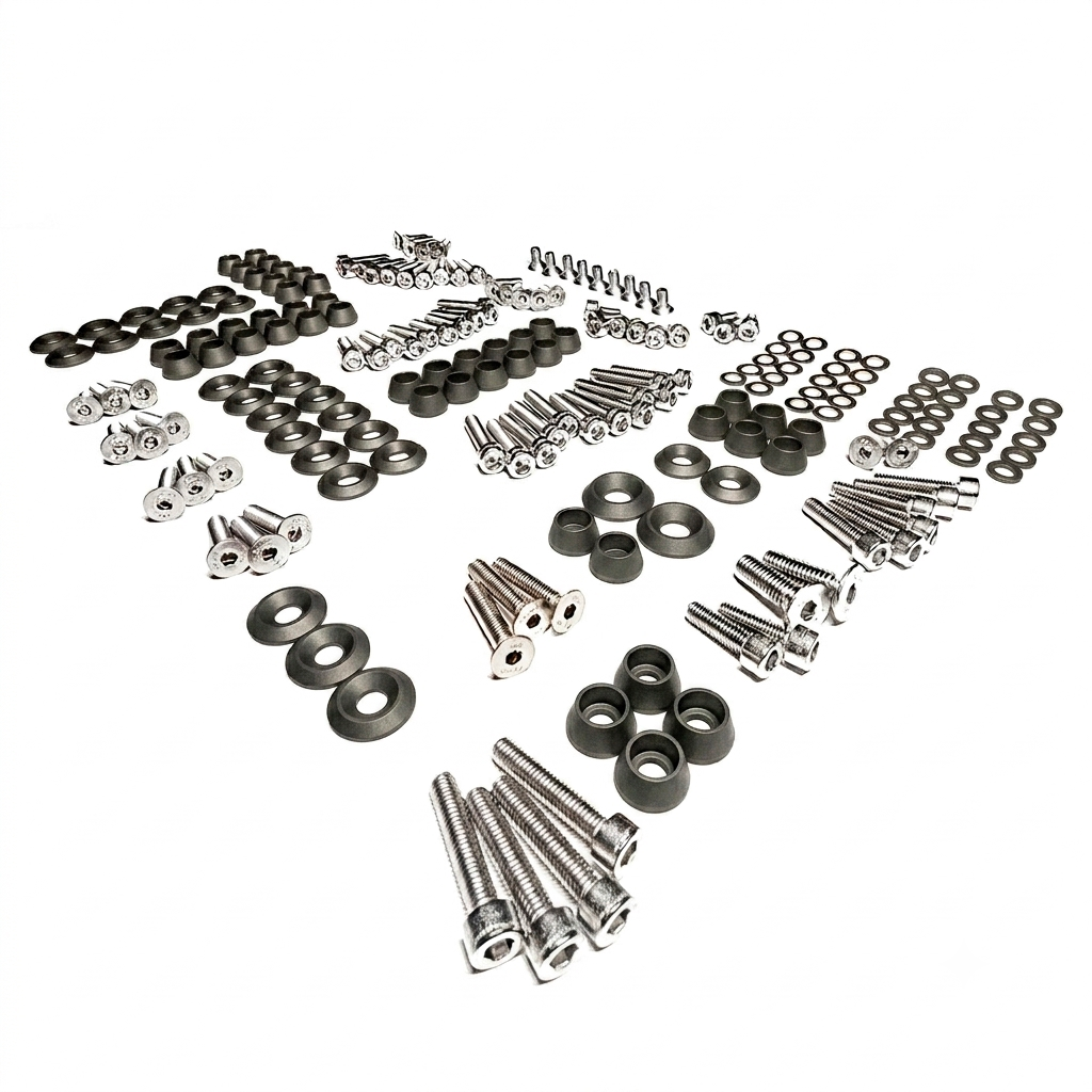 ZSPEC "Stage 3" Dress Up Bolts® Fastener Kit for '05-14 Ford Mustang V6 S197, Stainless & Billet - ZSPEC Design LLC - Hardware Fasteners - Fastener Kit, ford, mustang, s197, stage 3, v6 - zspecdesign.com