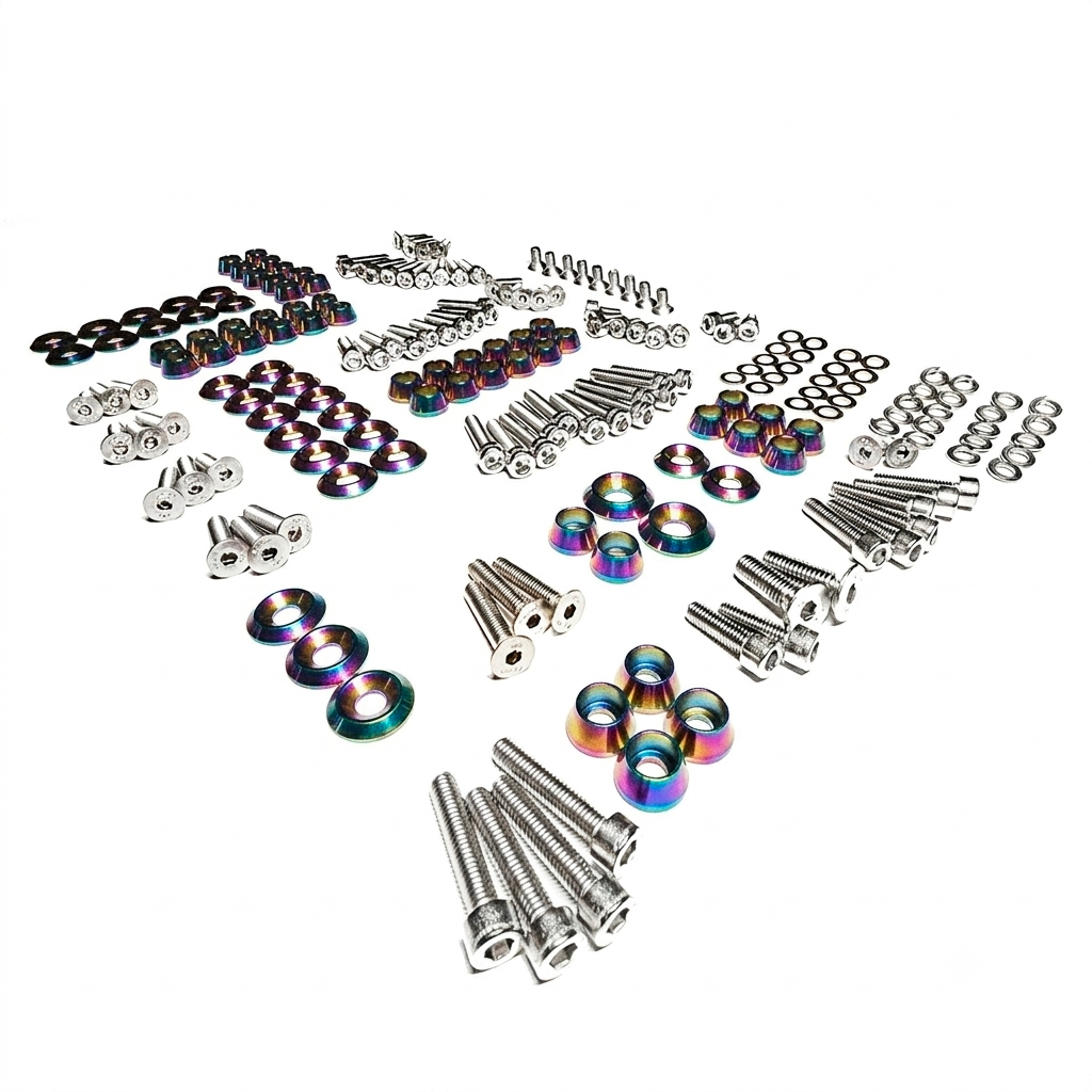 ZSPEC "Stage 3" Dress Up Bolts® Fastener Kit for '05-14 Ford Mustang V6 S197, Stainless & Billet - ZSPEC Design LLC - Hardware Fasteners - Fastener Kit, ford, mustang, s197, stage 3, v6 - zspecdesign.com